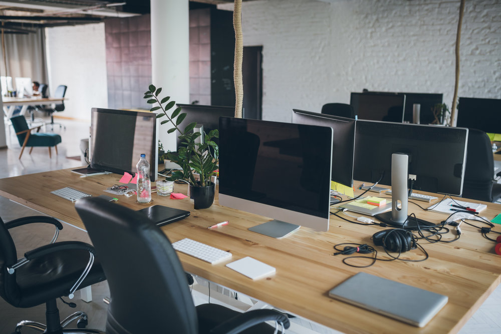 Interior of creative designer studio office