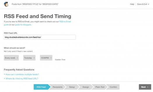 Rss Feed and Send Timing