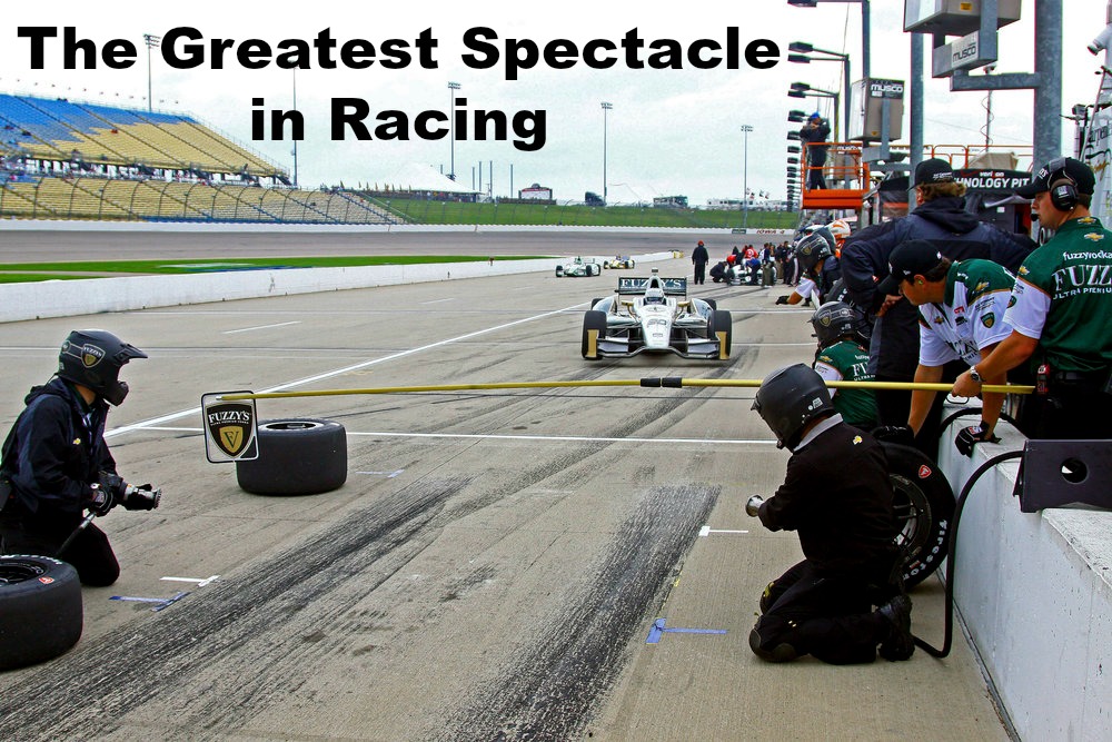 Newton Iowa, USA - July 11, 2014: Verizon Indycar Series Iowa Corn 300 practice and qualifying action.