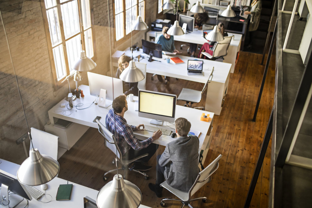 Young business people working on a startup office.