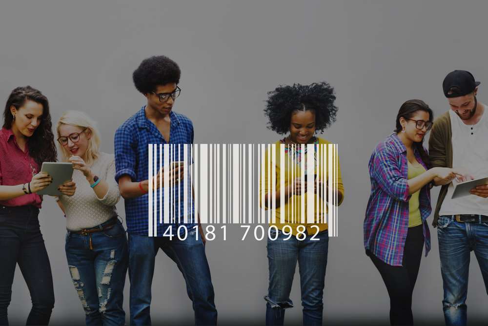 Barcode Identification Label Encryption Tag Concept