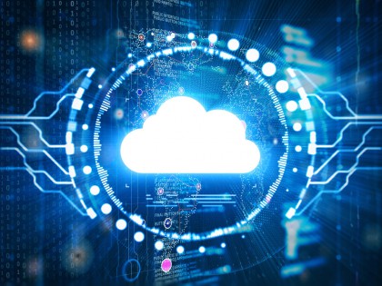 Cloud computing digital concept
